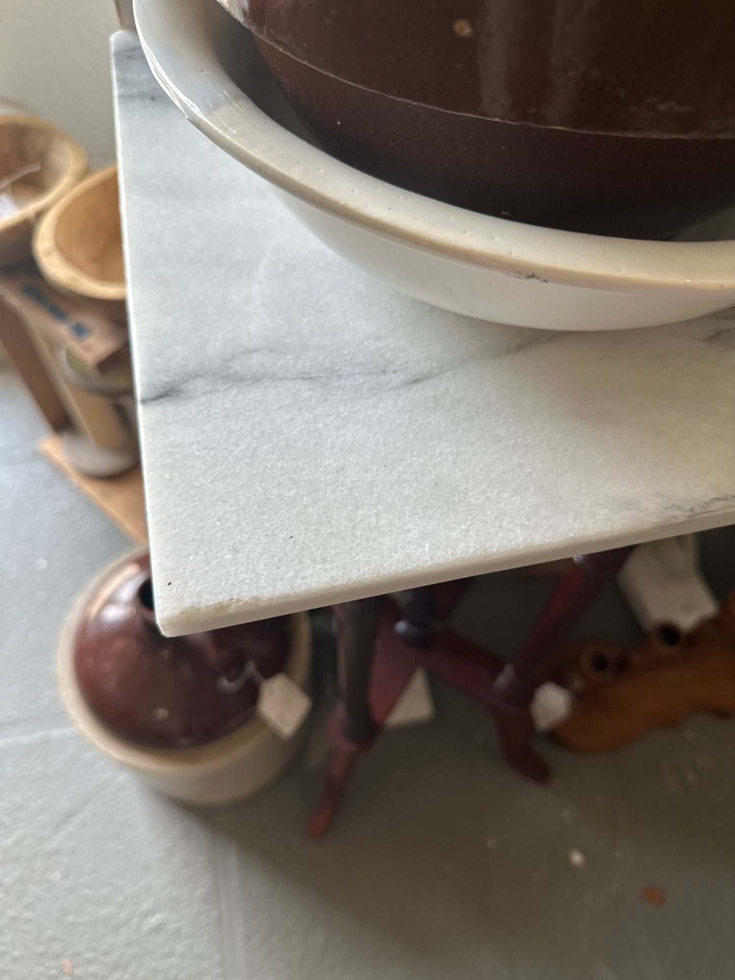 Marble top plant stand- local pick up only