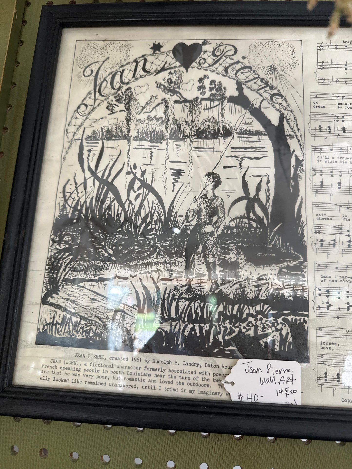 Jean Pierre wall art- local pickup only
