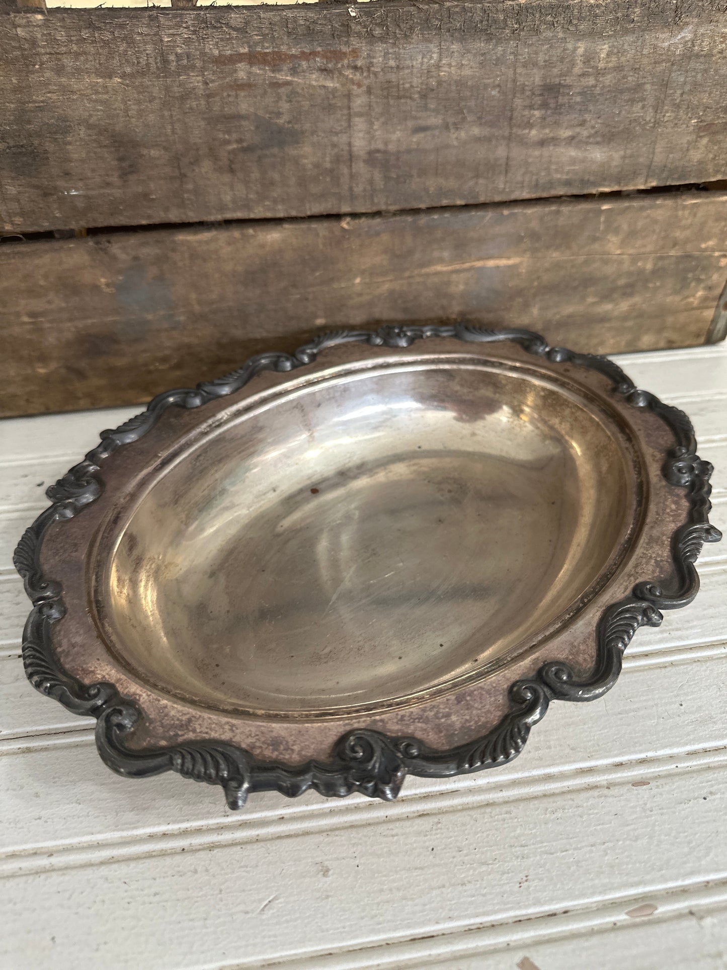 Silver Plated Oval bowl
