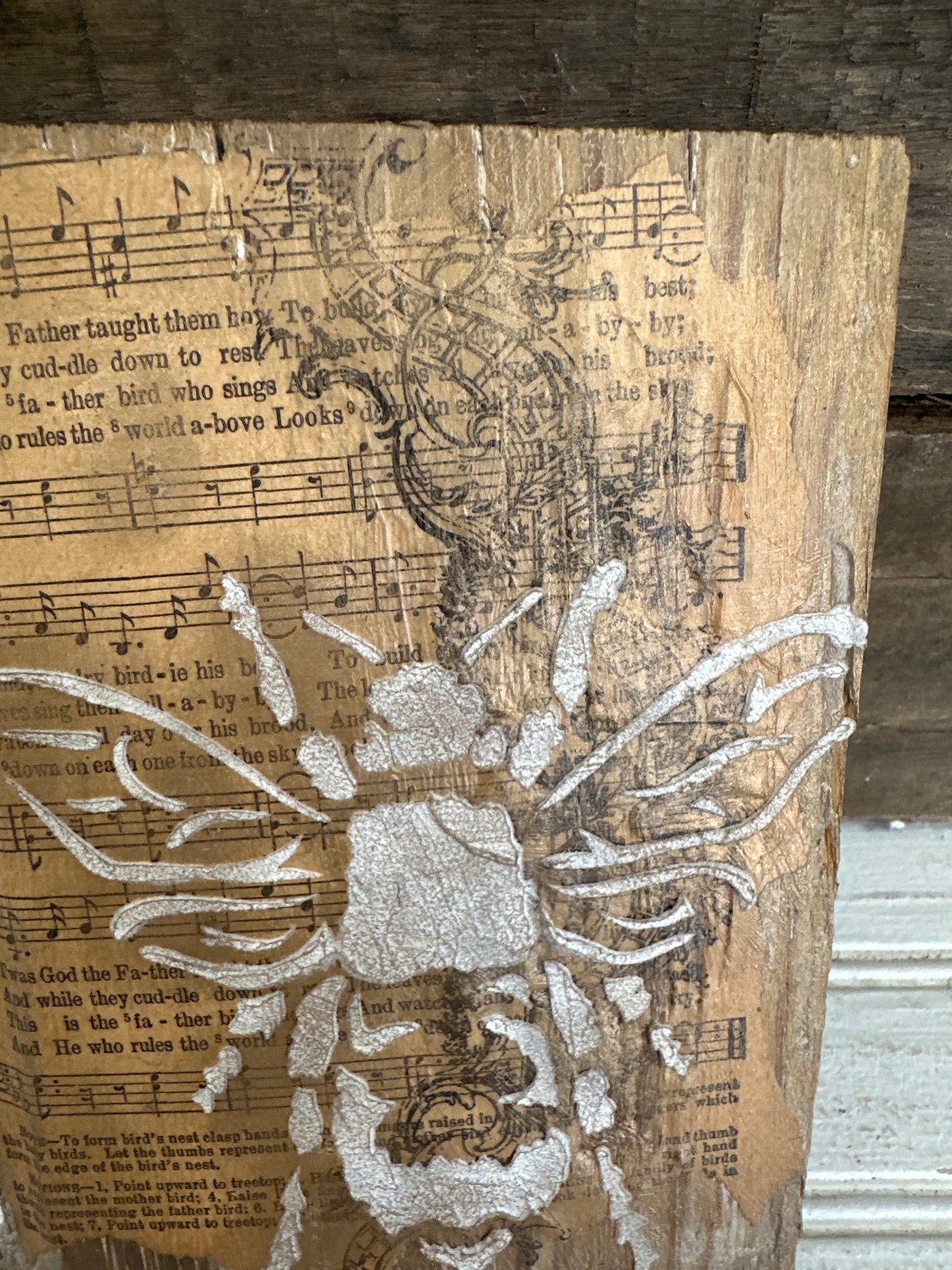 Handmade Salvaged wood collage art