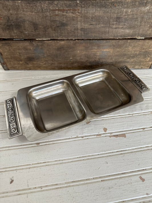 International Decorator divided serving dish