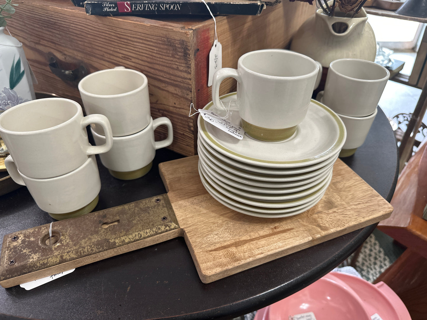 Stoneware mugs and saucers- local pick up only