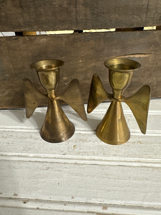 Brass candle holders