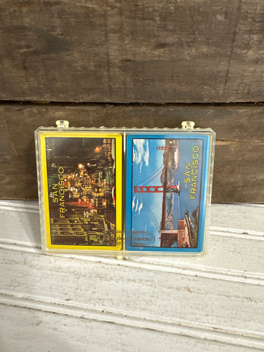 Playing cards in plastic case