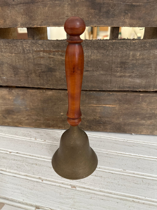 Brass Bell with wooden handle