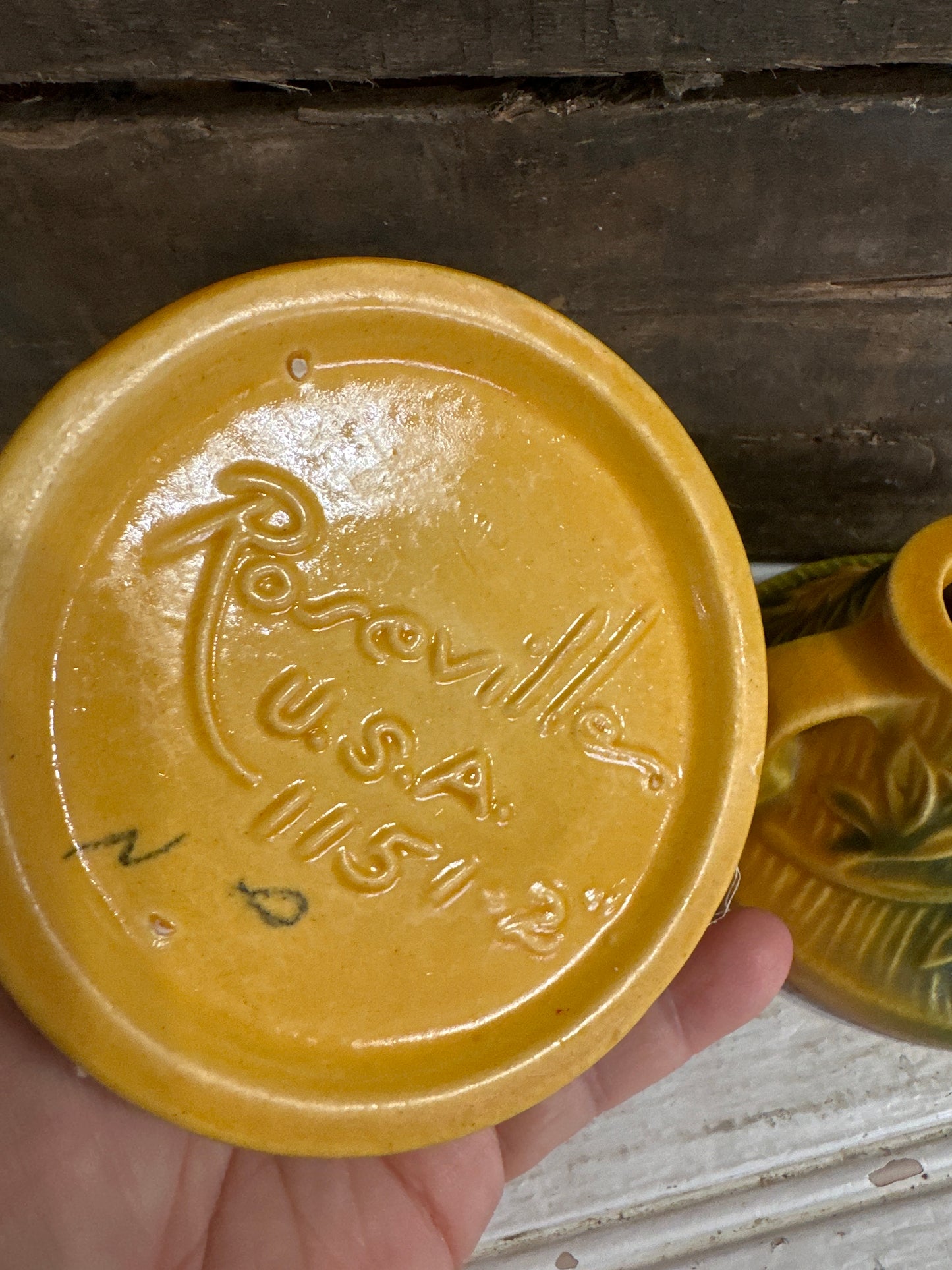 Roseville Pottery candleholders