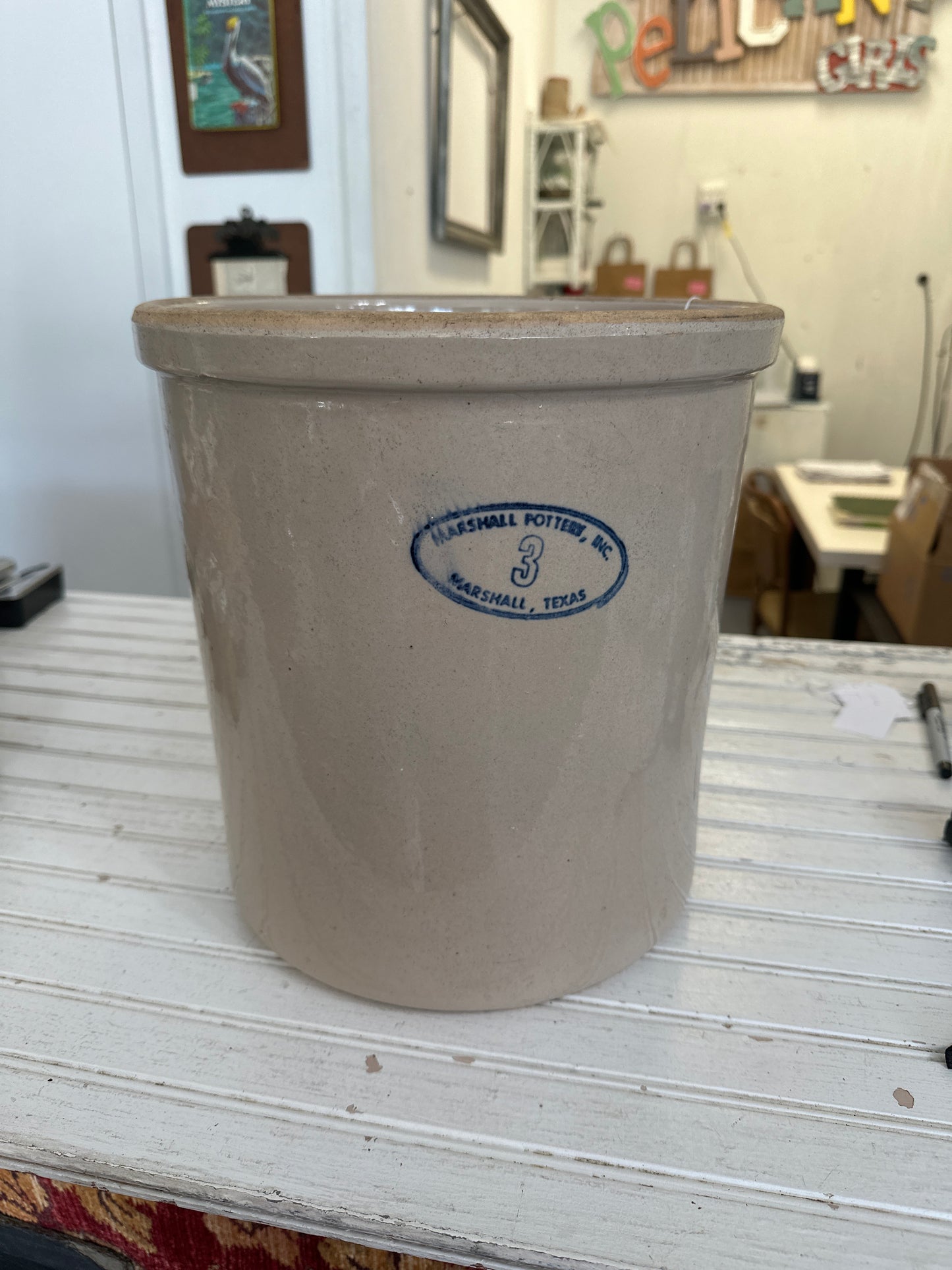 Marshall pottery 3 gal crock- local pickup only