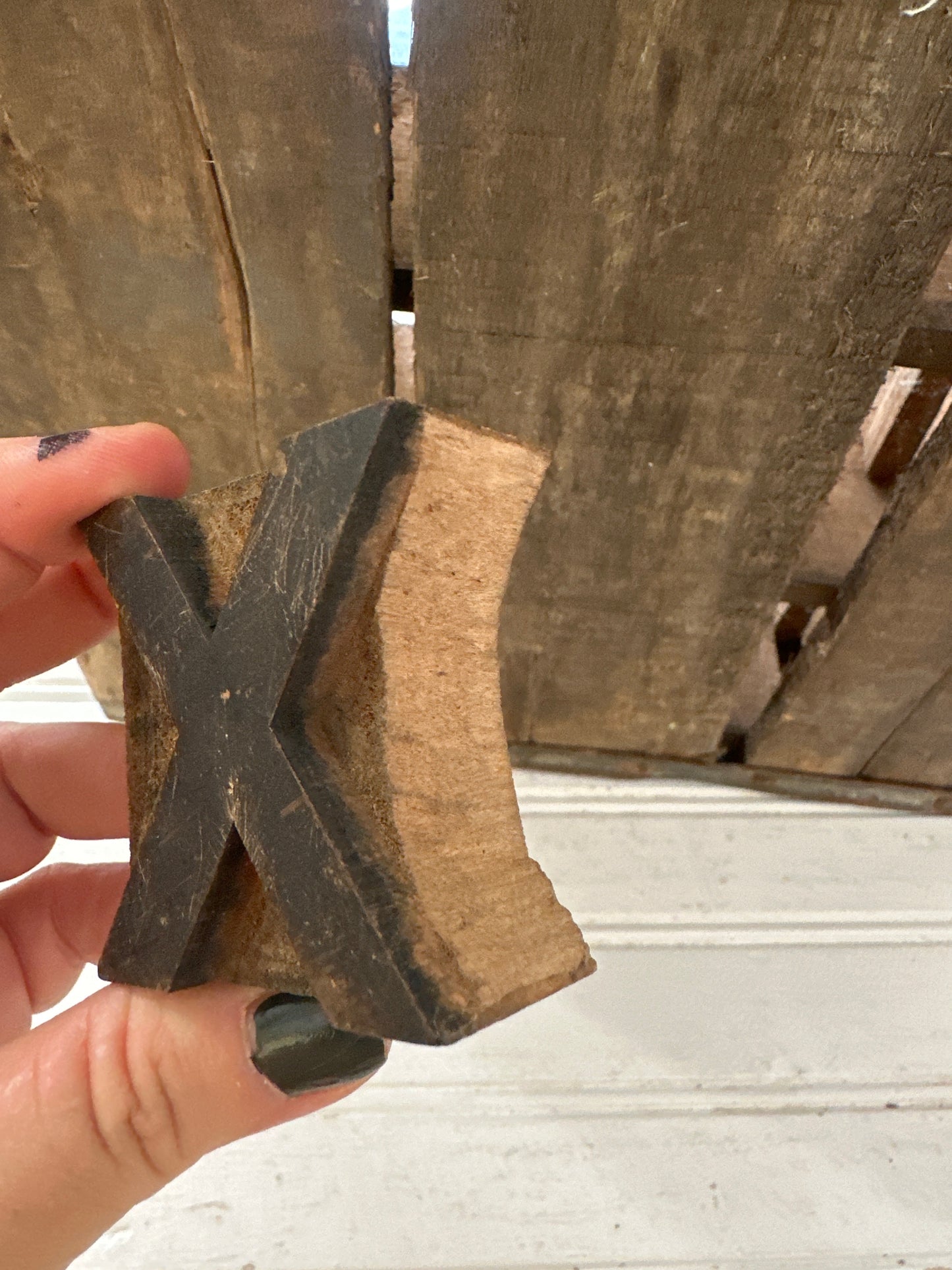 Wood block stamp- x