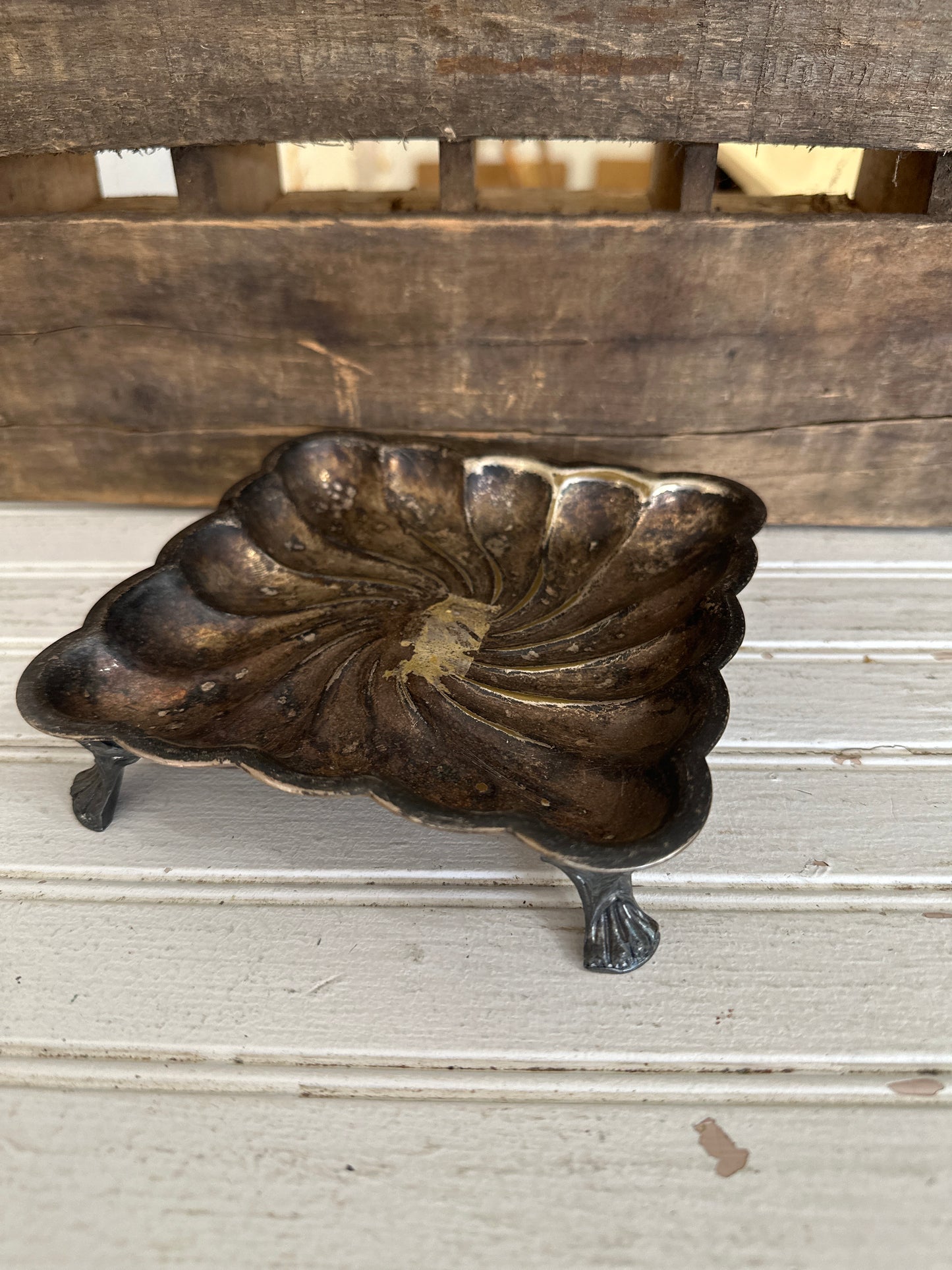 F B Rogers footed tray