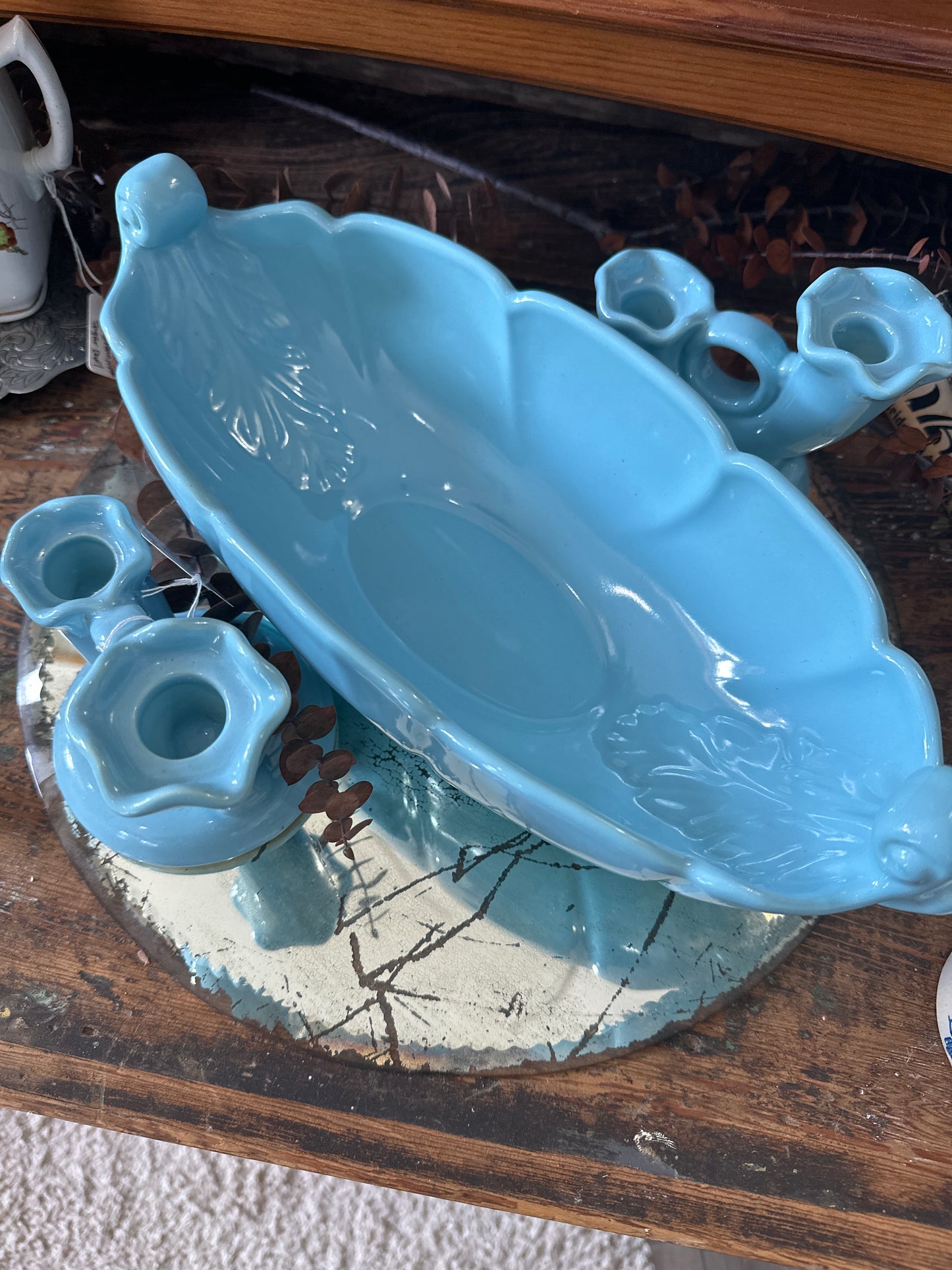 Abingdon console bowl & candle holders- local pickup only