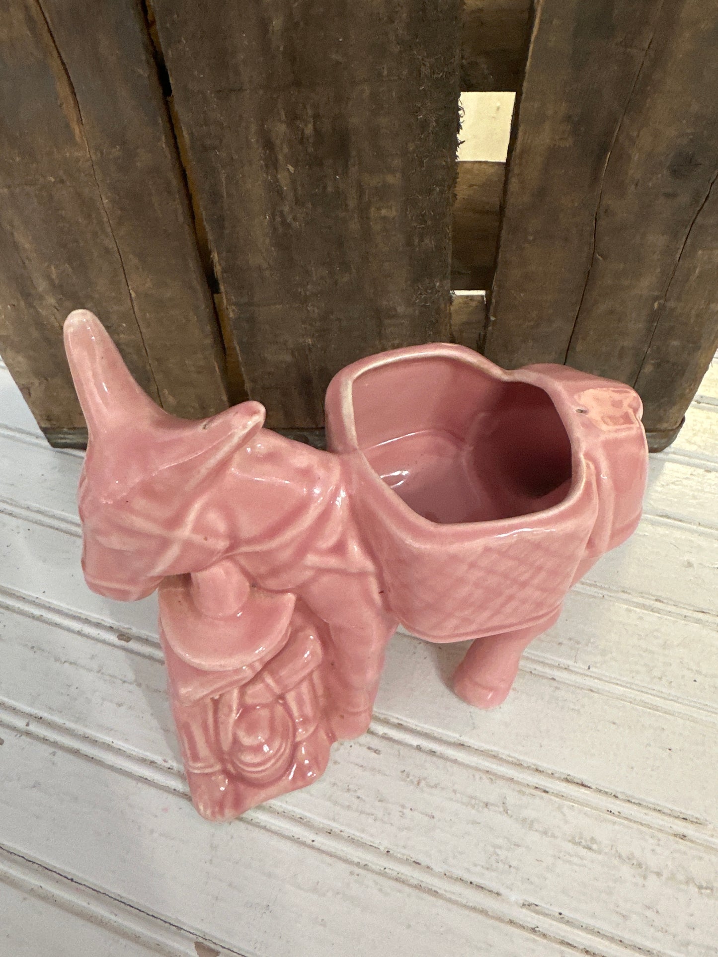 McCoy Pink donkey and man planter