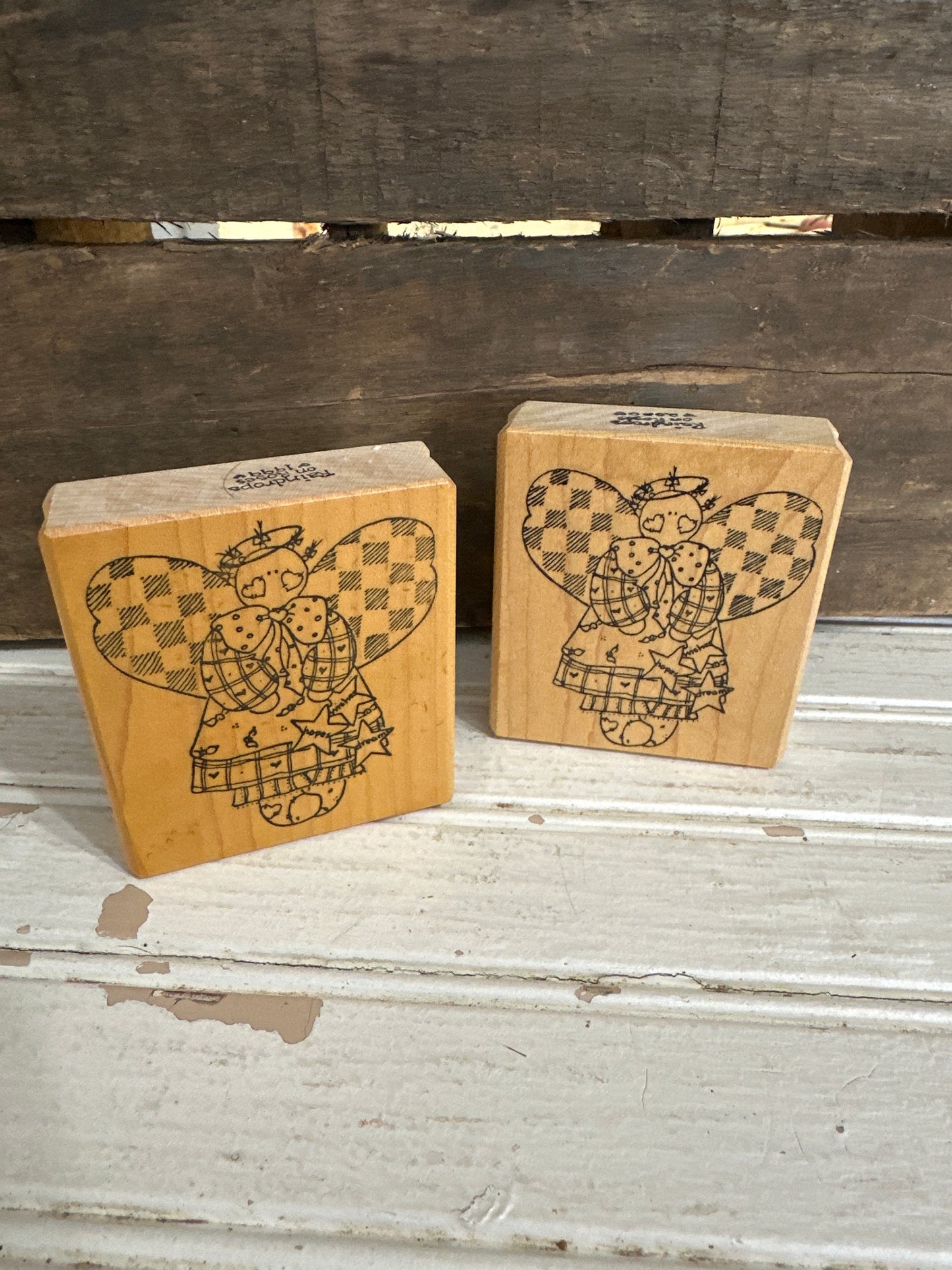 Raindrops on Roses wood rubber stamp