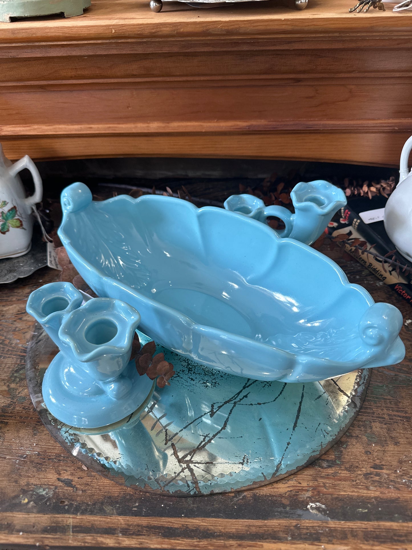Abingdon console bowl & candle holders- local pickup only