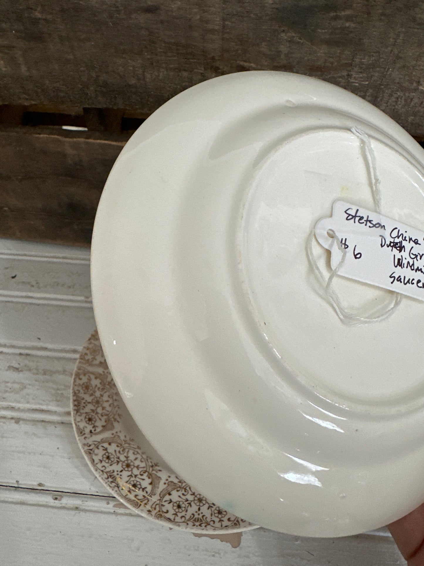 Stetson China Dutch girl/ windmill saucer