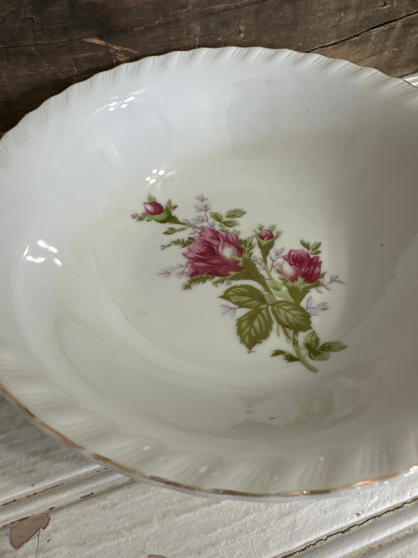 Dessert bowl- rose pattern