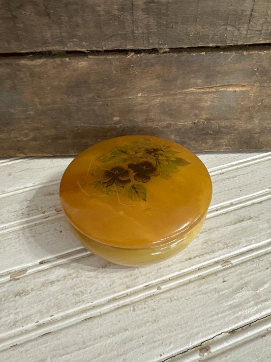 Alabaster trinket box
