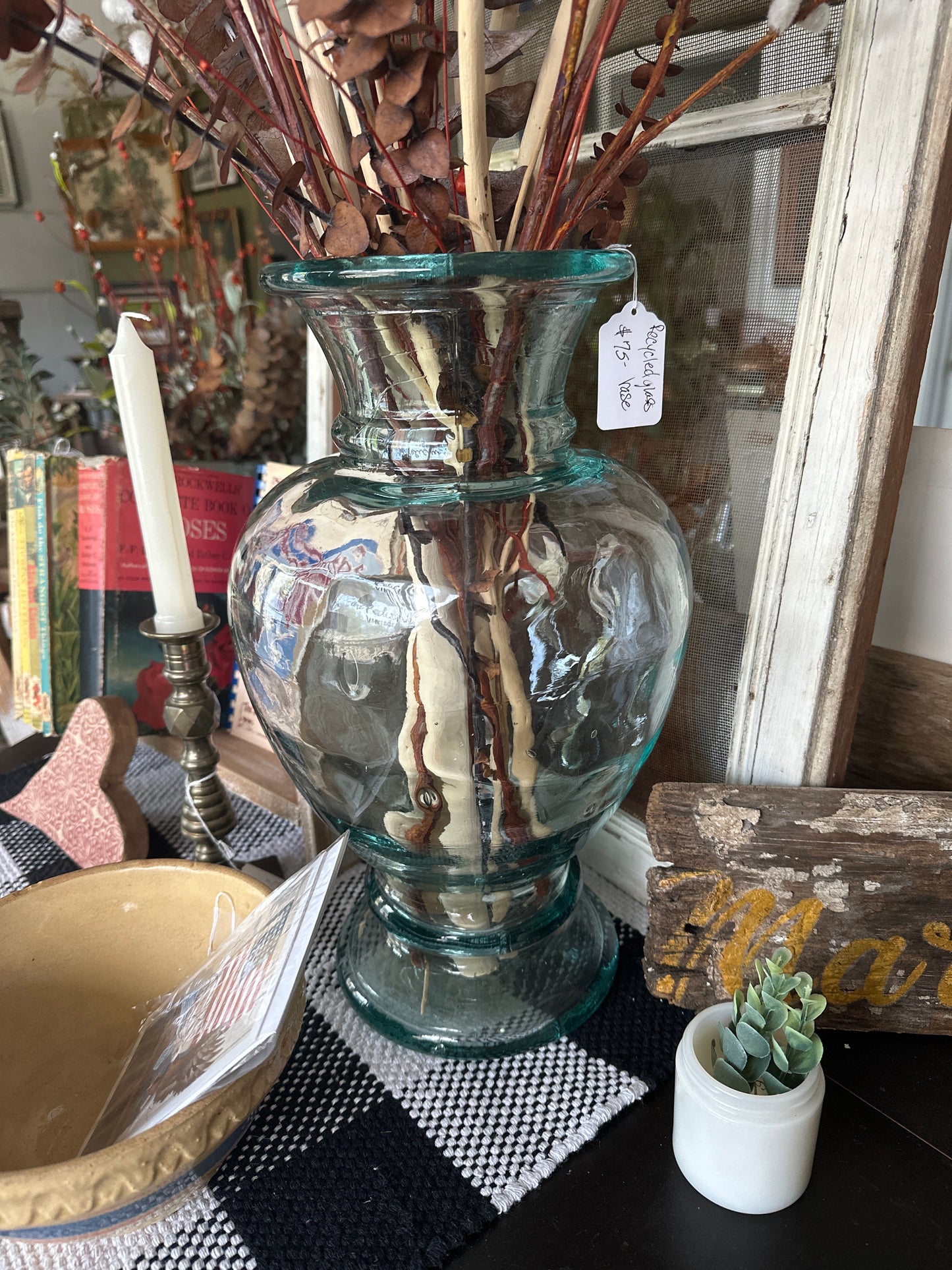 Recycled Glass Vase- local pickup only