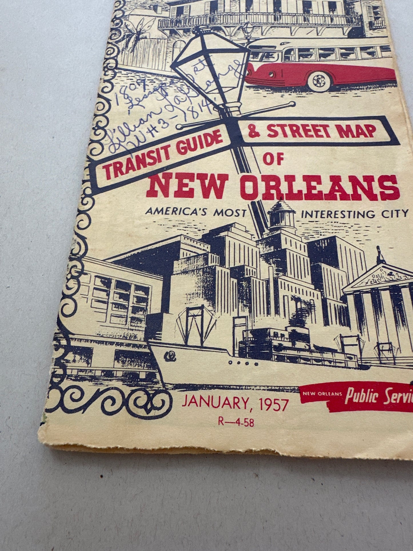 Transit guide & Street map of New Orleans