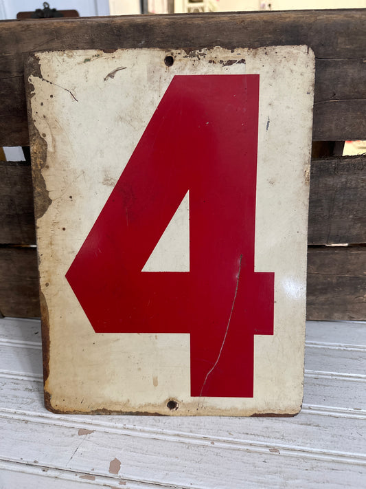 Metal Gas station double sided number sign- 4-1