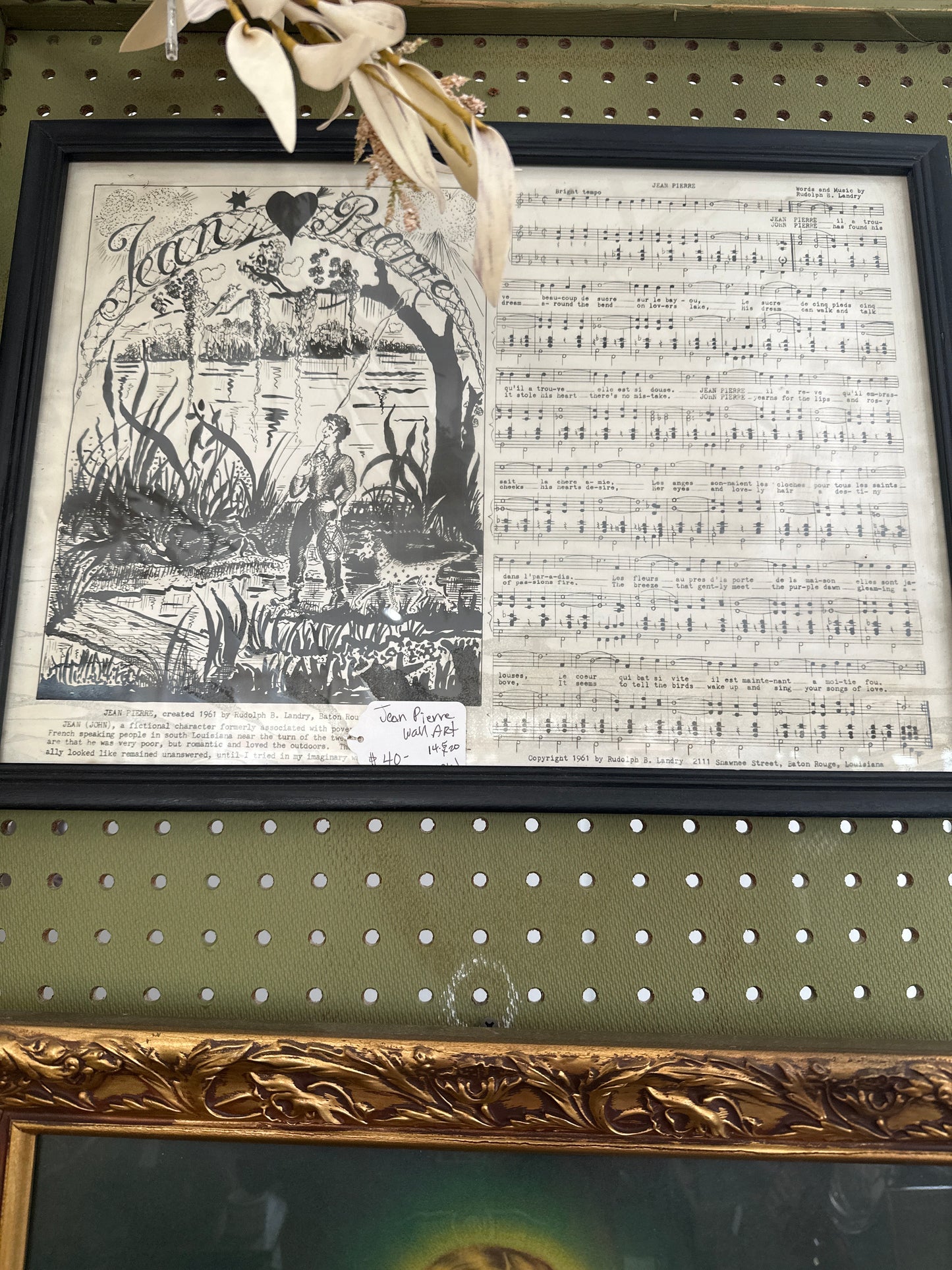 Jean Pierre wall art- local pickup only