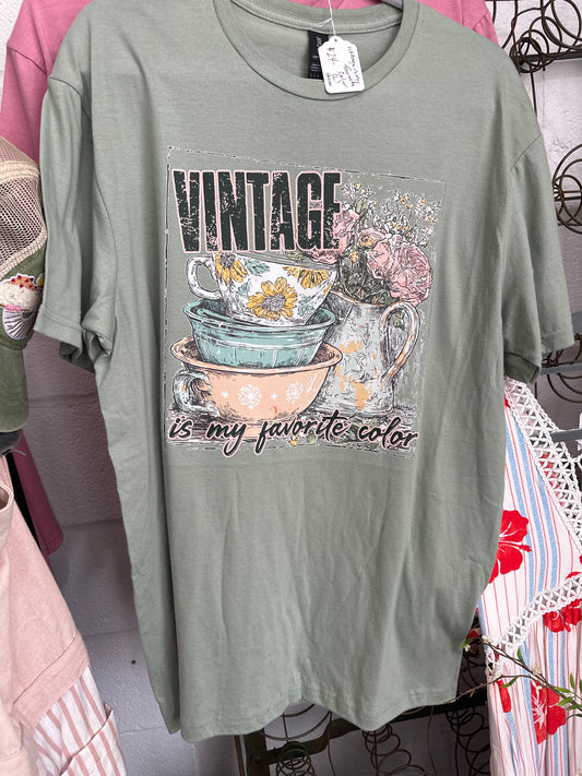 Vintage is my favorite color t-shirt- Large