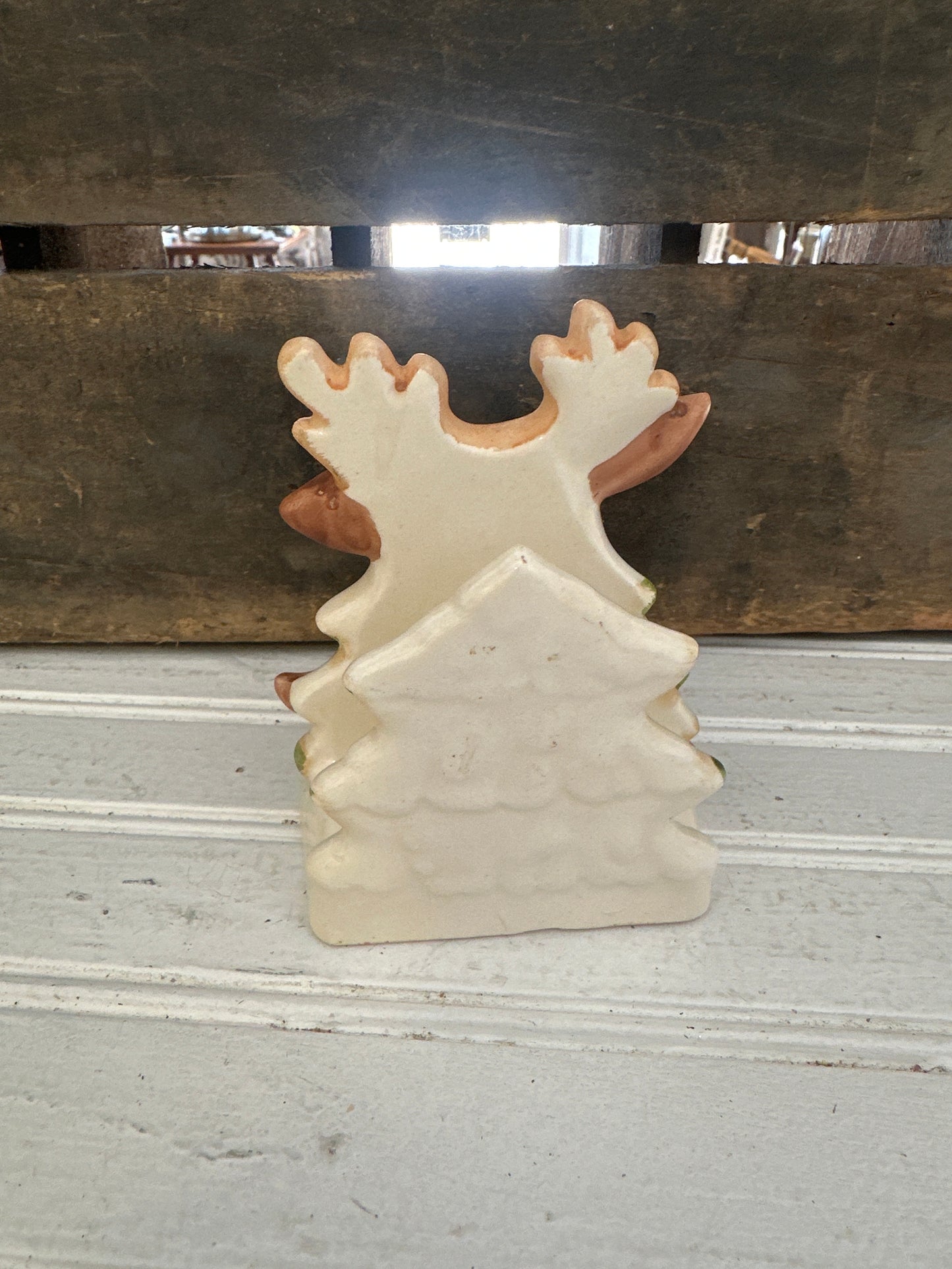 Lefton Reindeer napkin/letter holder