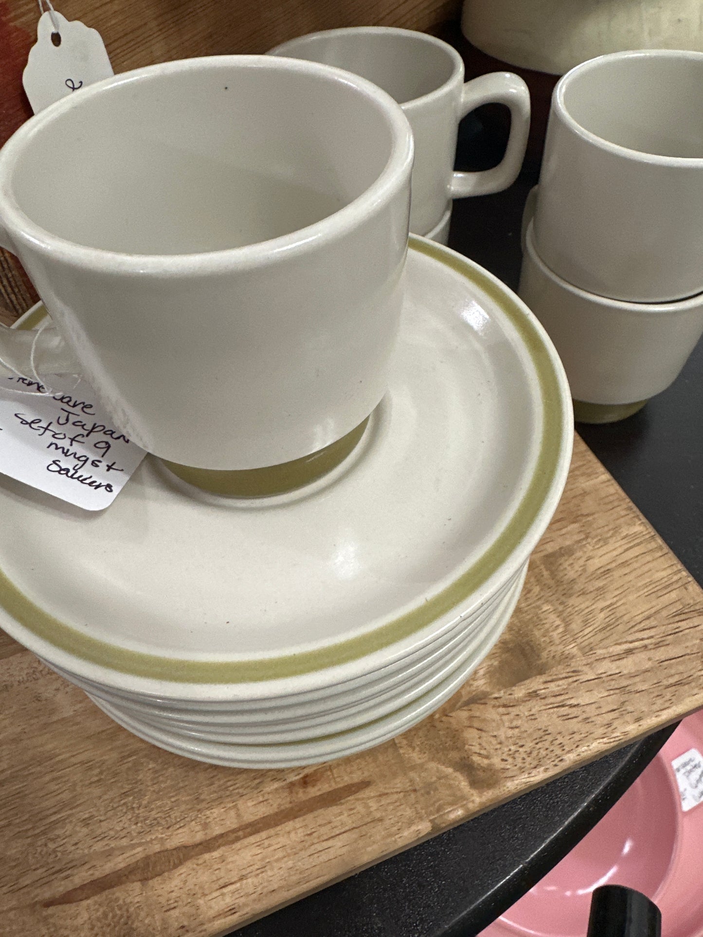 Stoneware mugs and saucers- local pick up only