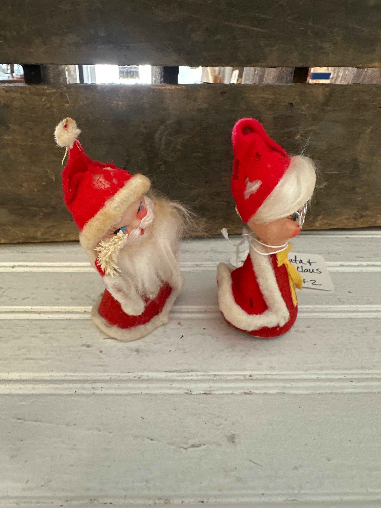 Vintage Felt Santa & Ms Claus