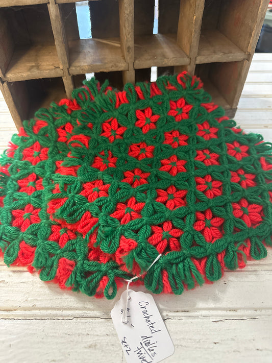 Crocheted table doilies