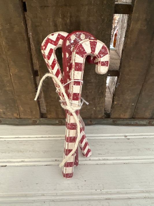 Wooden candy cane set