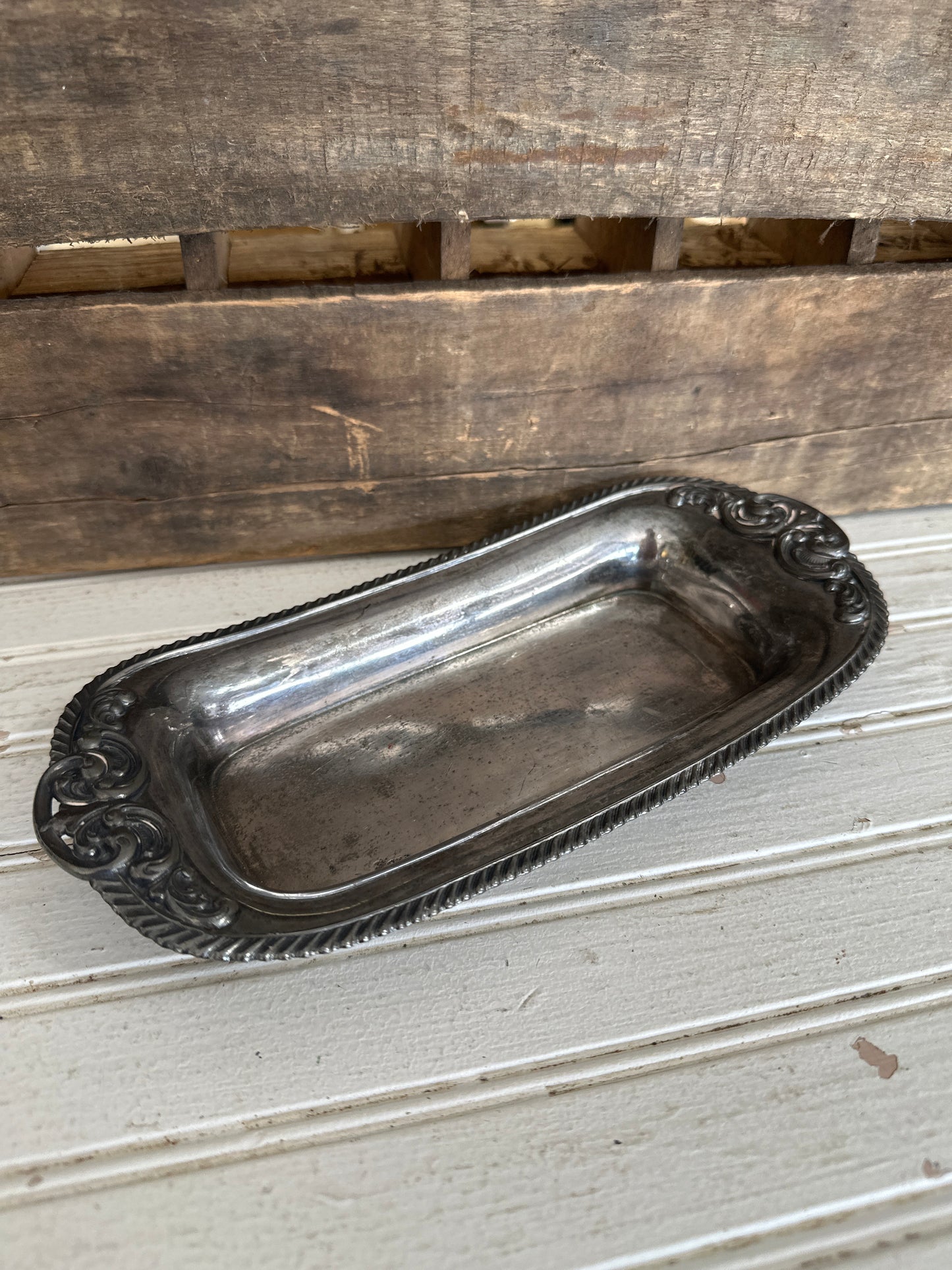 M B Co. 1480 silver plate serving dish