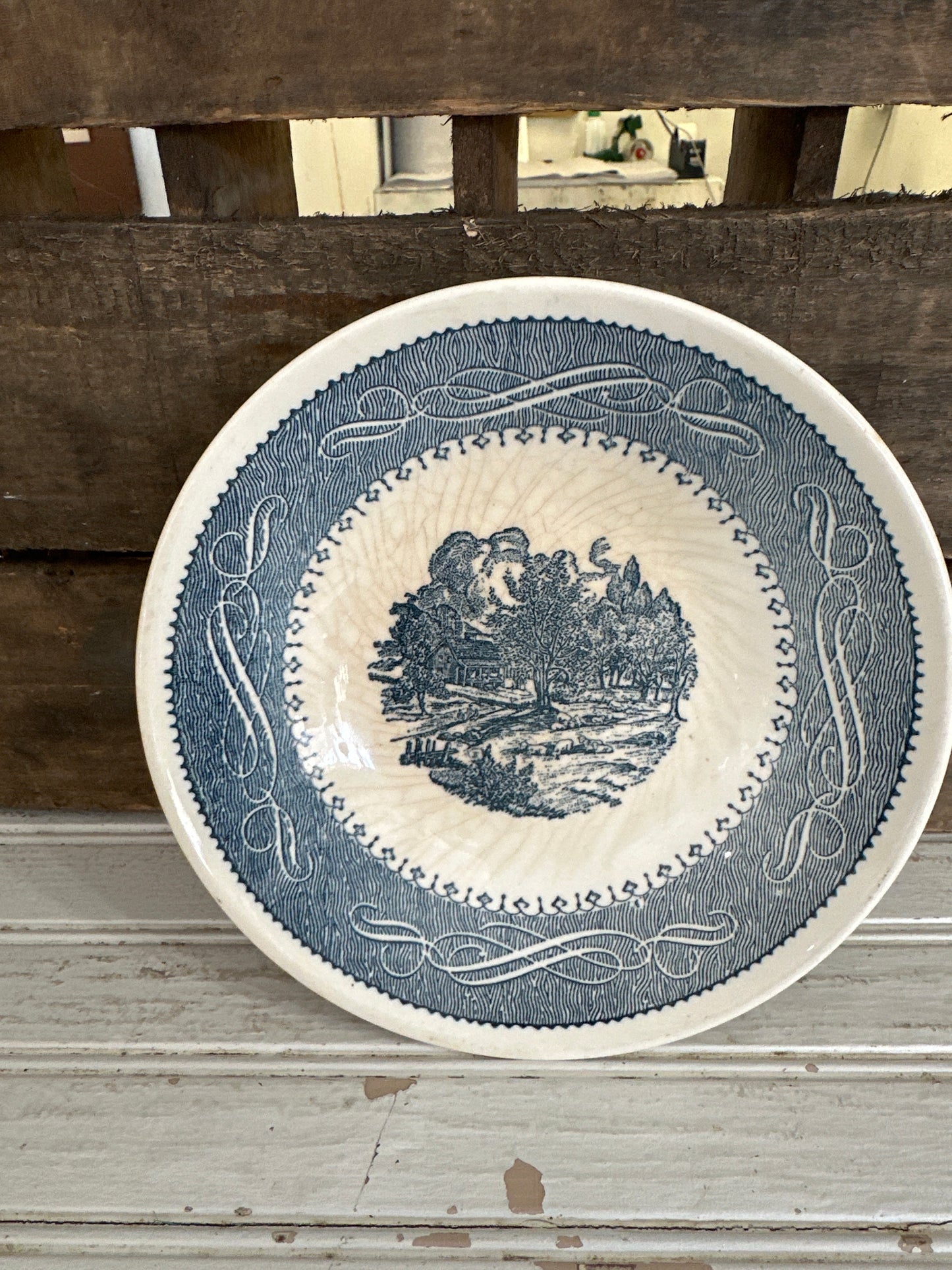 Currier and Ives soup bowl
