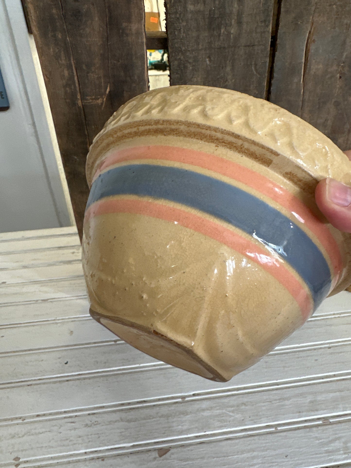 Yellow Ware Pottery bowl- local pickup only