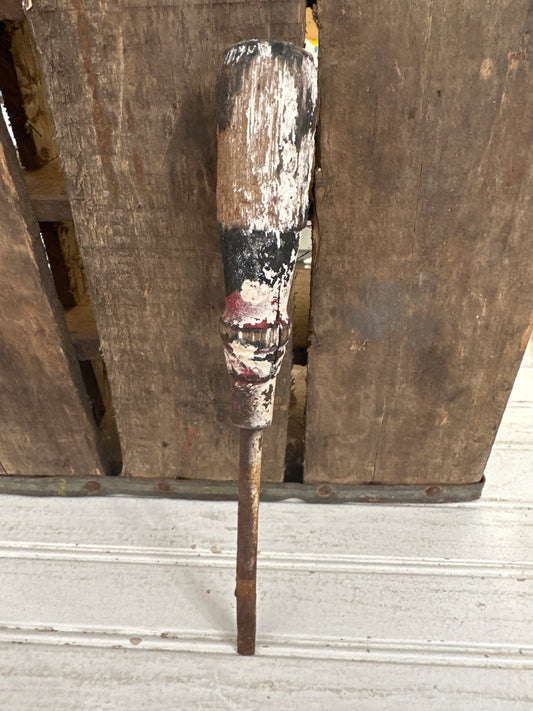 Wooden handle screwdriver