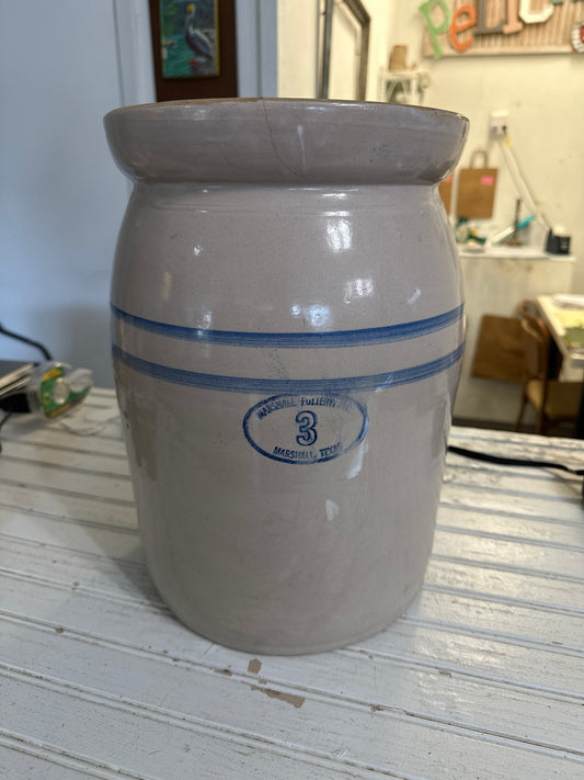 Marshall pottery 3 gal butter churn crock- local pickup only