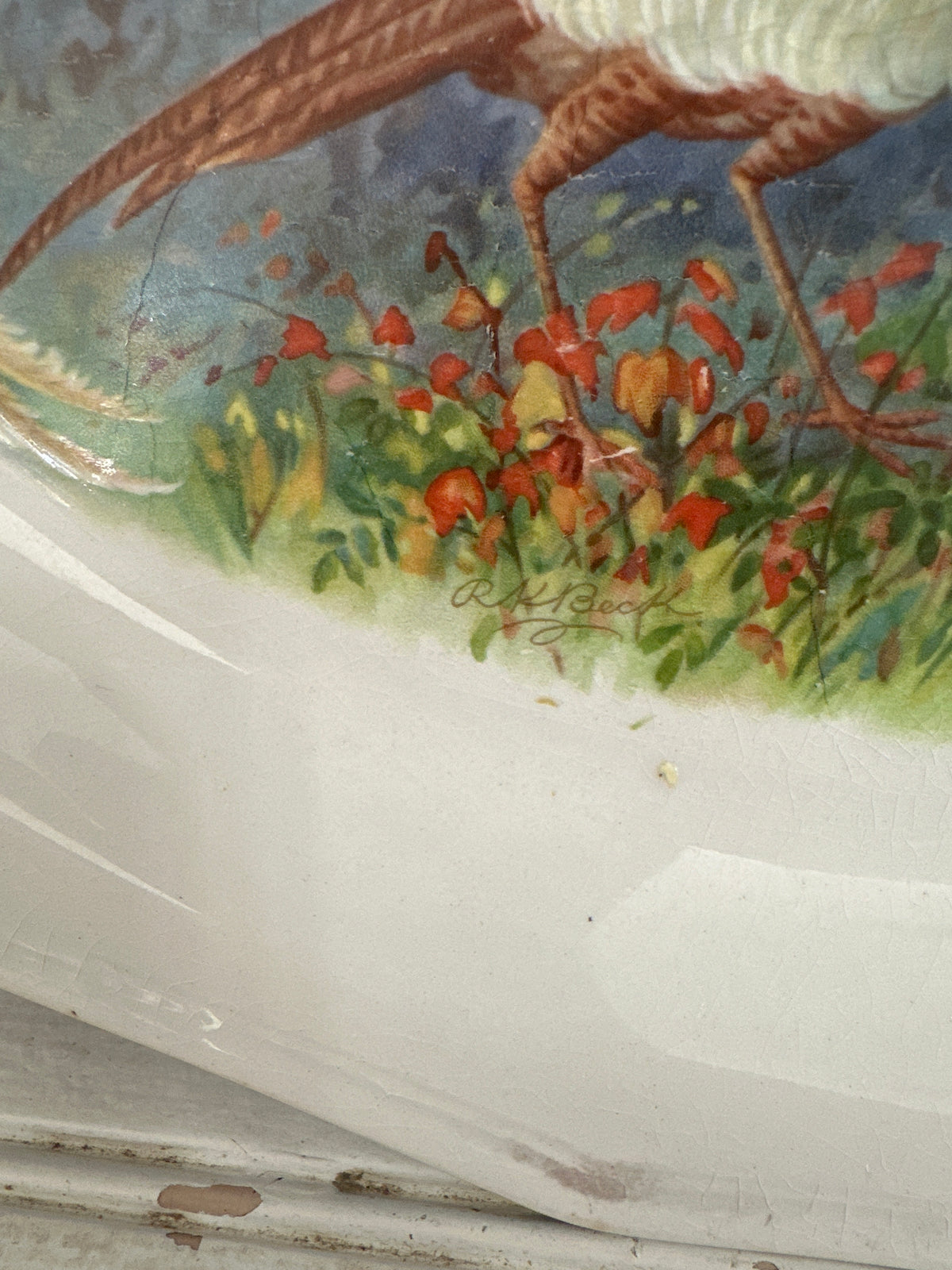 Game Birds- pheasants 1920’s platter- local pickup only