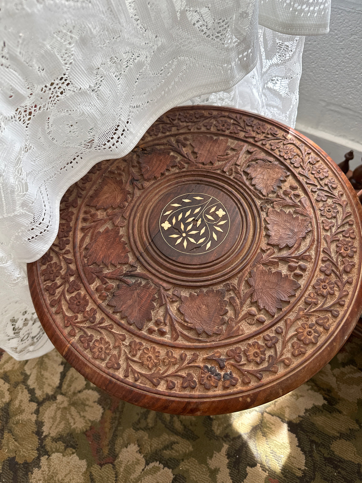 Vintage Asian Wooden table/plant stand- local pickup only