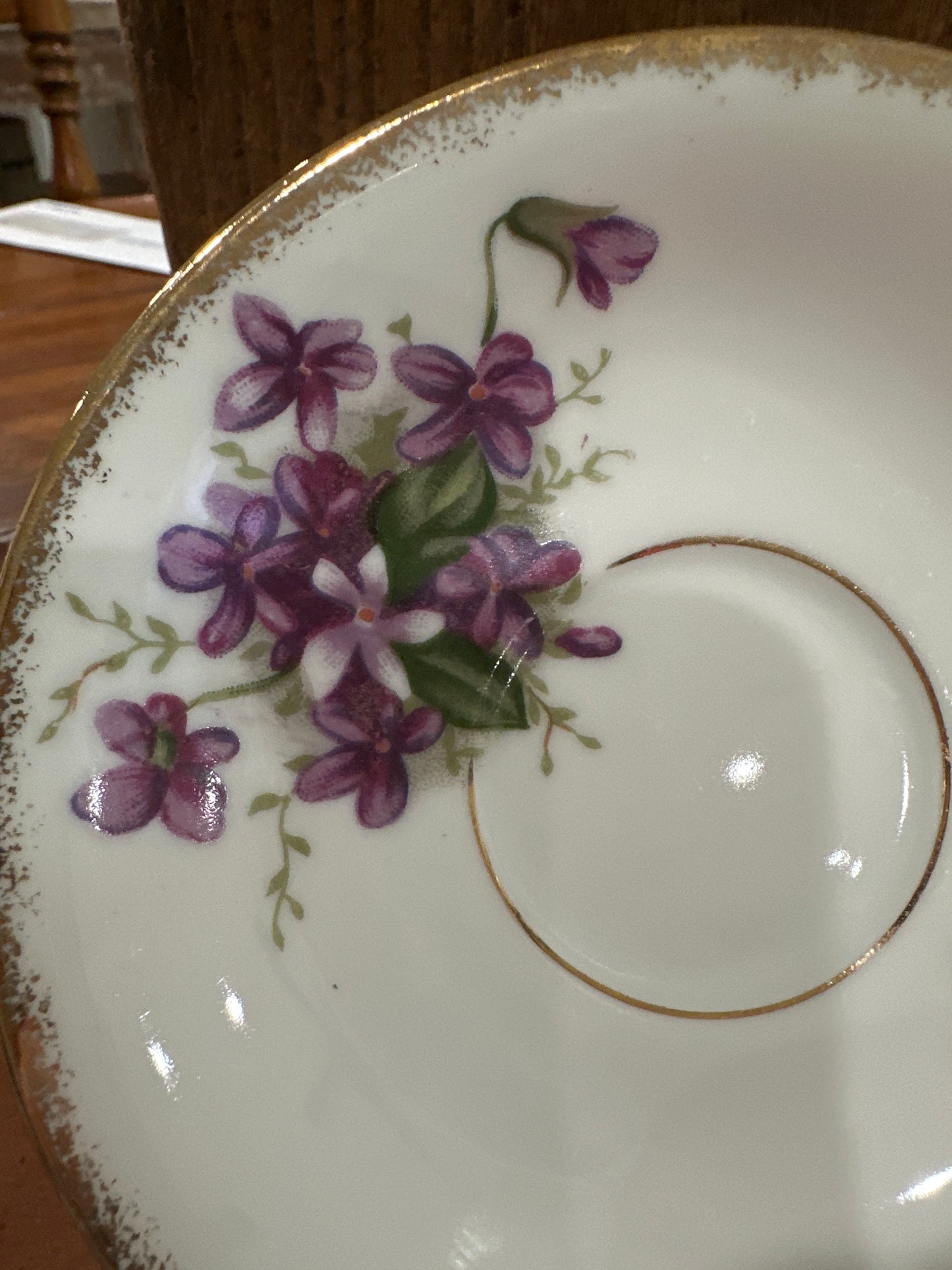 Royal Winchester Violet pattern saucer