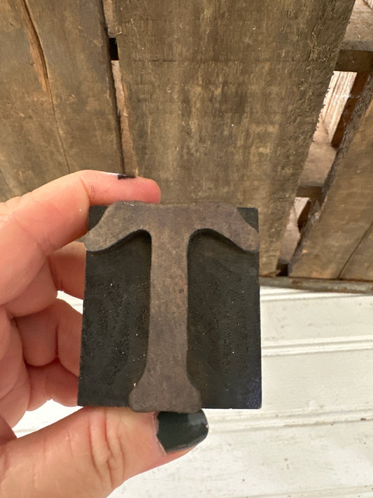 Wood block stamp- T