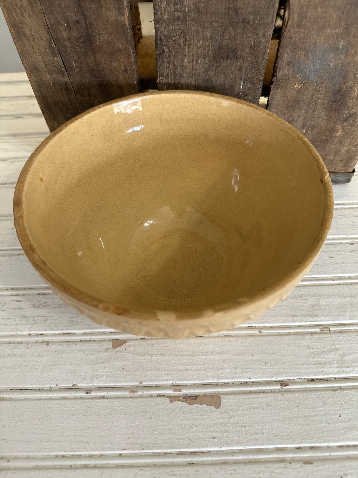 Yellow Ware Pottery bowl- local pickup only