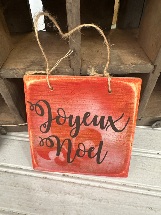 Joyeux Noel sign/ ornament