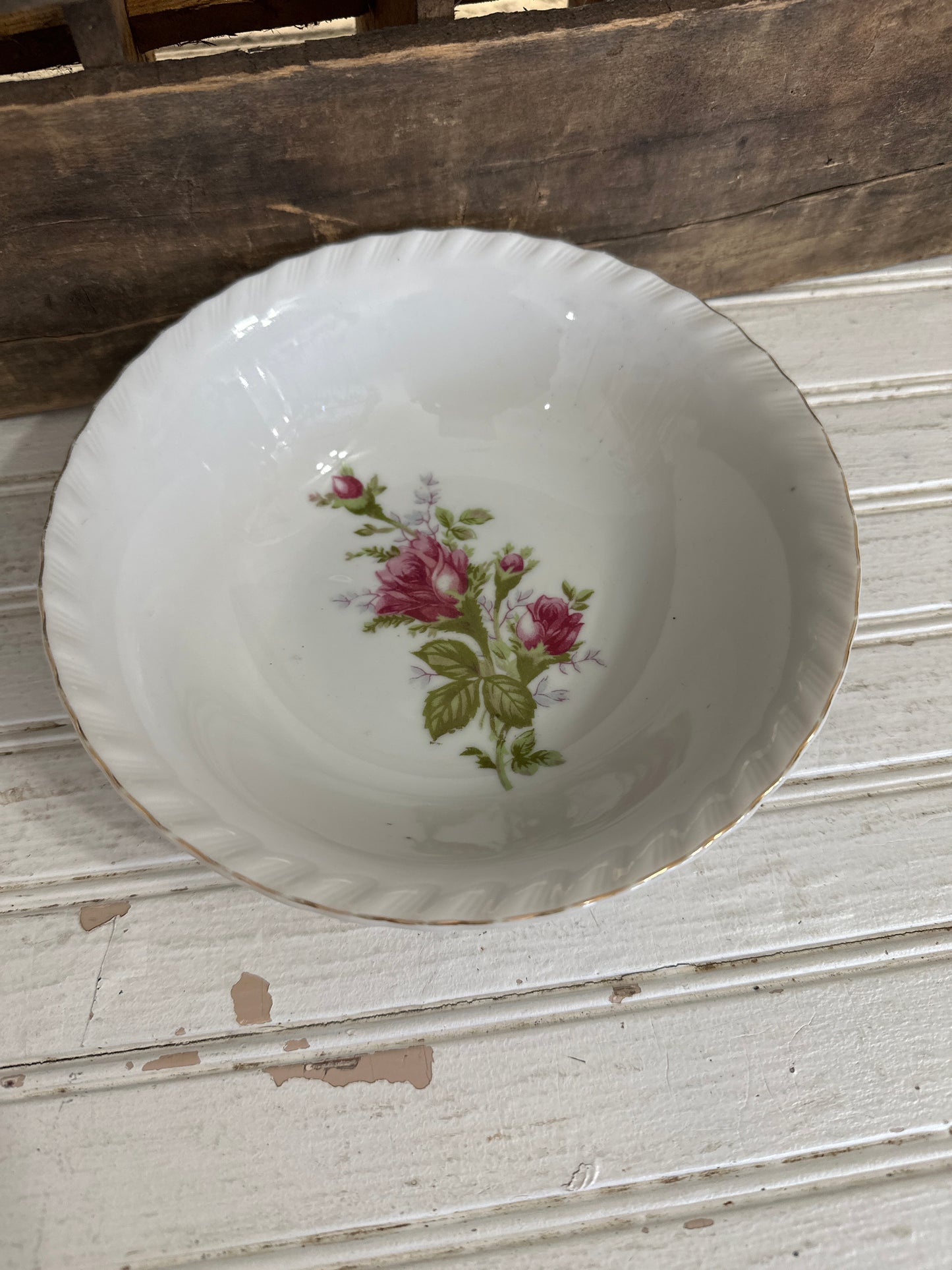 Dessert bowl- rose pattern
