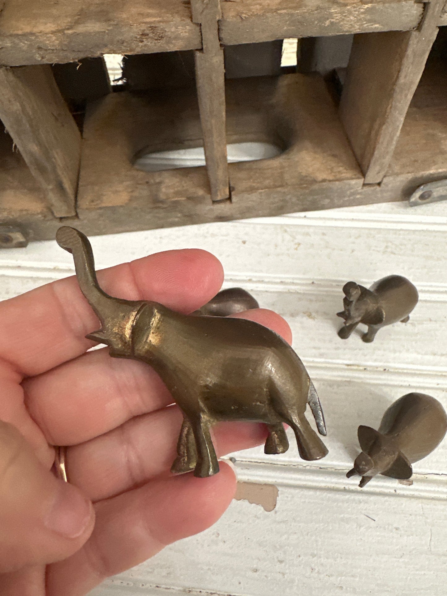 Brass Elephants-set of 5