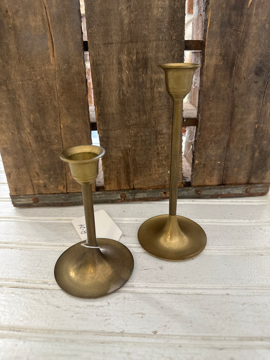 Brass candlesticks