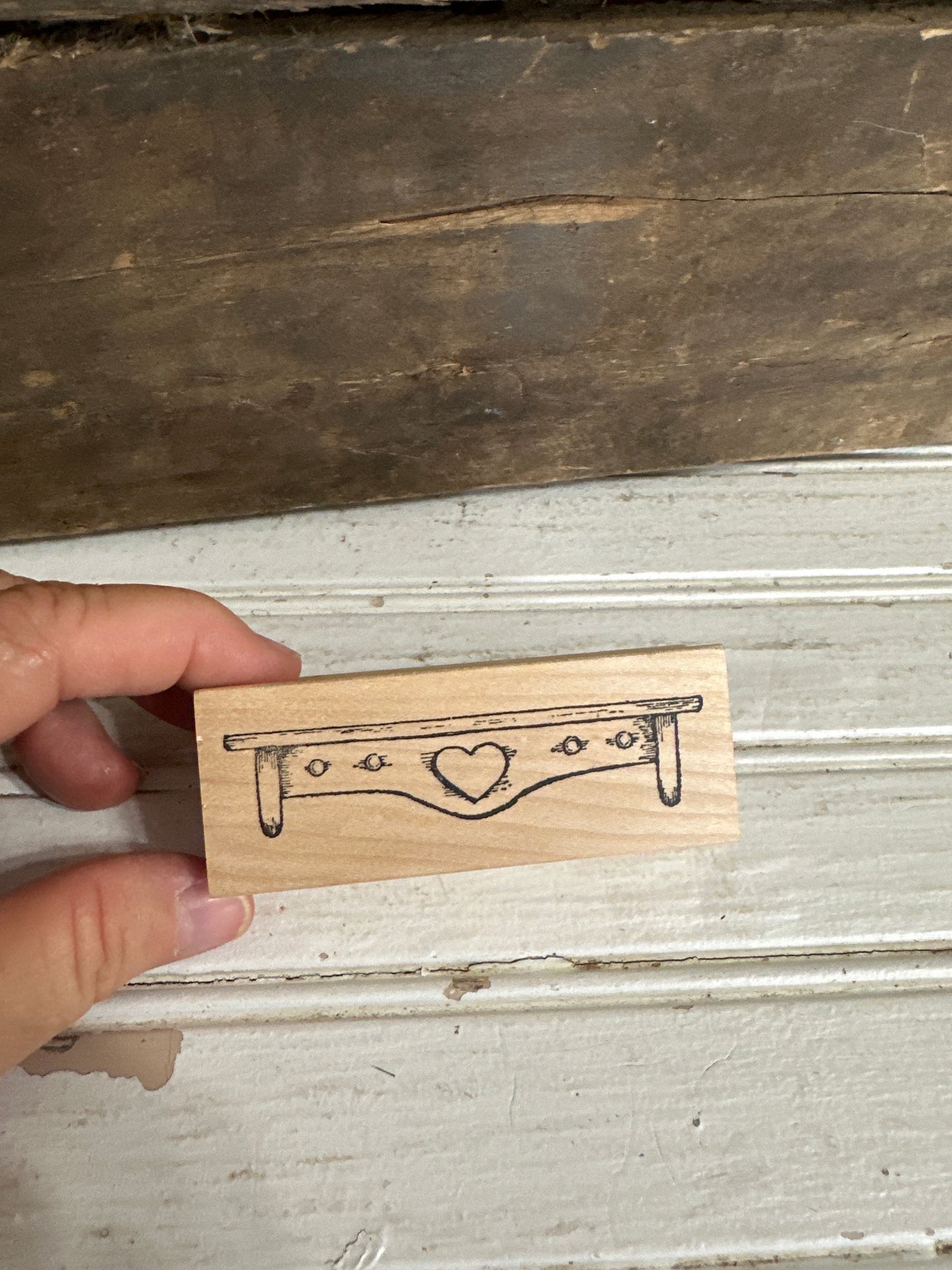 A Country Welcome wooden rubber stamp