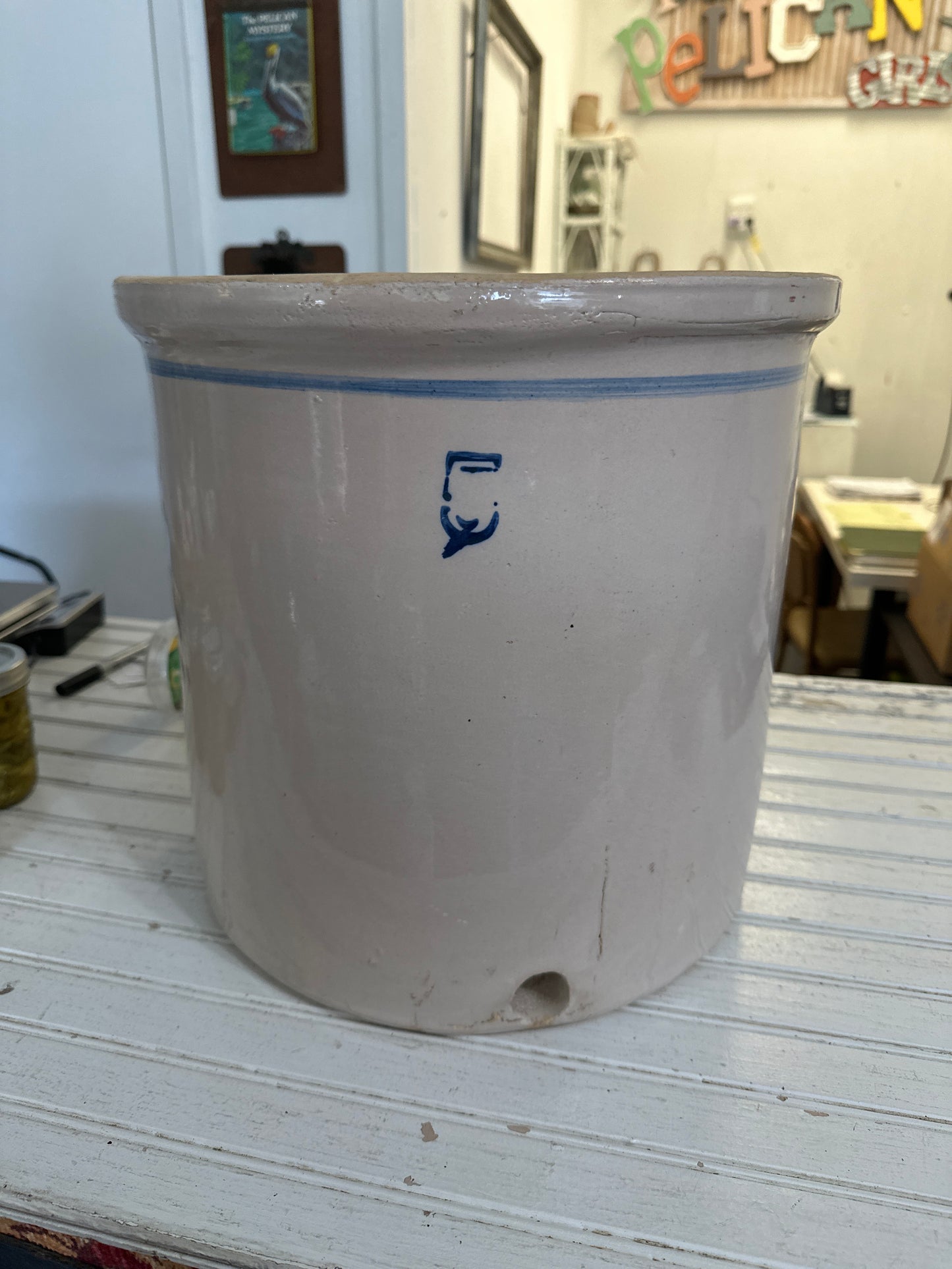 Marshall pottery 5 gal crock- local pickup only