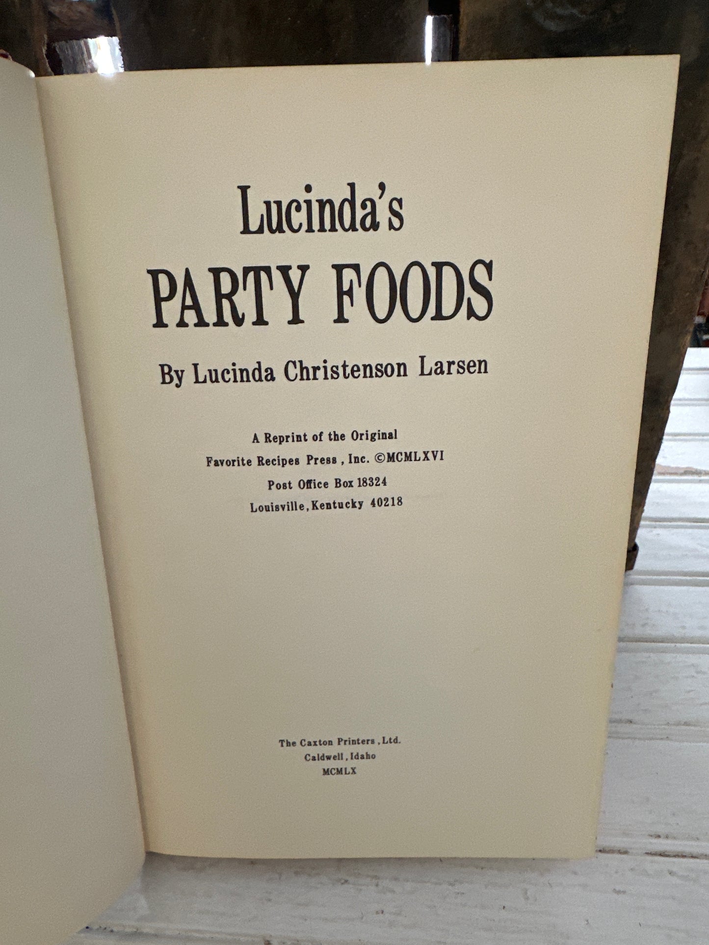 Lucinda’s Party Foods book