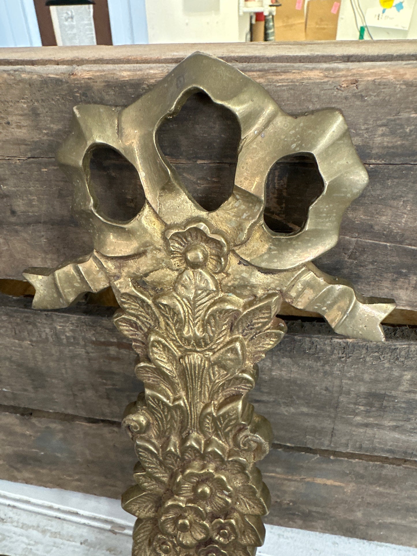 Reserved Mimi - brass sconce & western style bookends