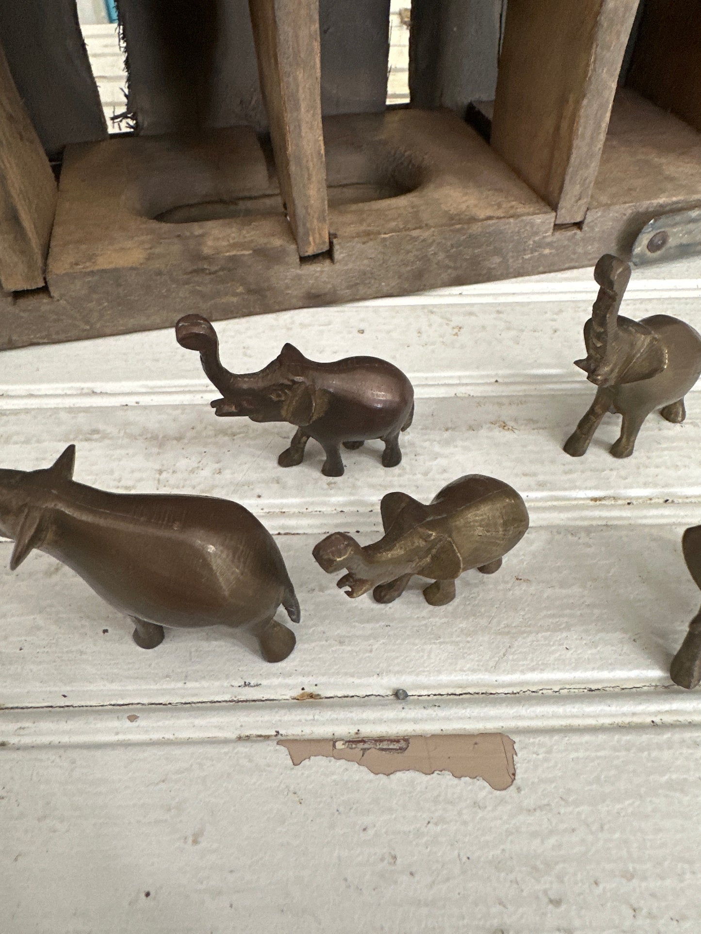 Brass Elephants-set of 5