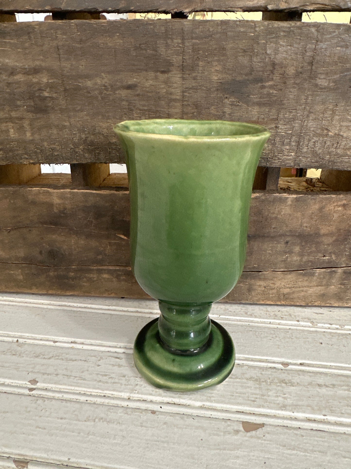 Green Pottery Vase